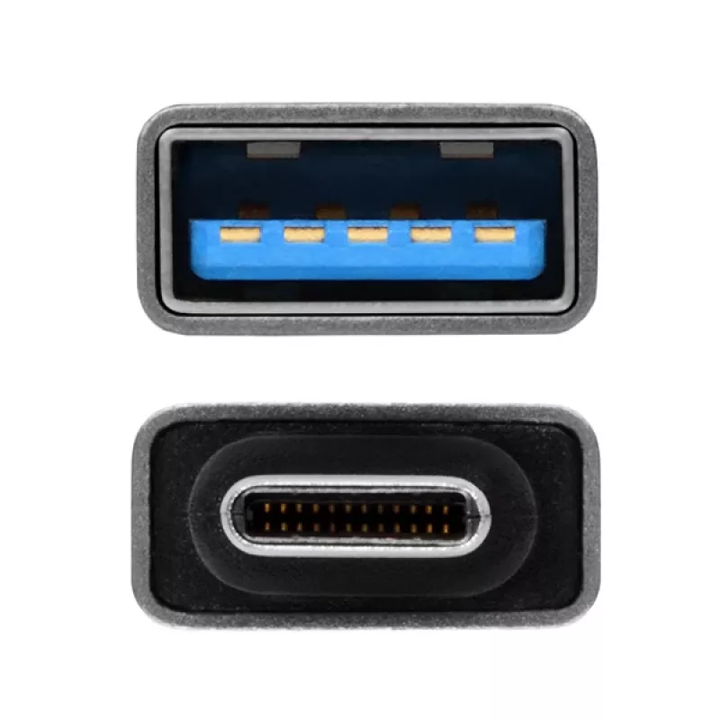 Adaptador Axagon RUCM-AFA USB-C (M) -> USB-A (F), USB 3.2 Gen 2, 3A, ALU