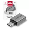 Adaptador Axagon RUCM-AFA USB-C (M) -> USB-A (F), USB 3.2 Gen 2, 3A, ALU