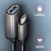 Adaptador de cabo Axagon RUCM-AFAC USB-C (M) -> USB-A (F), 20cm, USB 3.2 Gen 1, 3A, ALU
