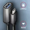 Adaptador de cabo Axagon RUCM-AFAC USB-C (M) -> USB-A (F), 20cm, USB 3.2 Gen 1, 3A, ALU