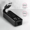 AXAGON ADE-XR adaptador de USB 2.0 Type-A para Fast Ethernet 10/100, RJ-45, Realtek RTL8152, preto, 23 g