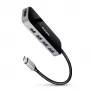 Hub Axagon HMC-6H4A USB 3.2 Gen 1, 4x USB-A, HDMI 4K/30Hz, PD 100W, cabo USB-C de 20 cm