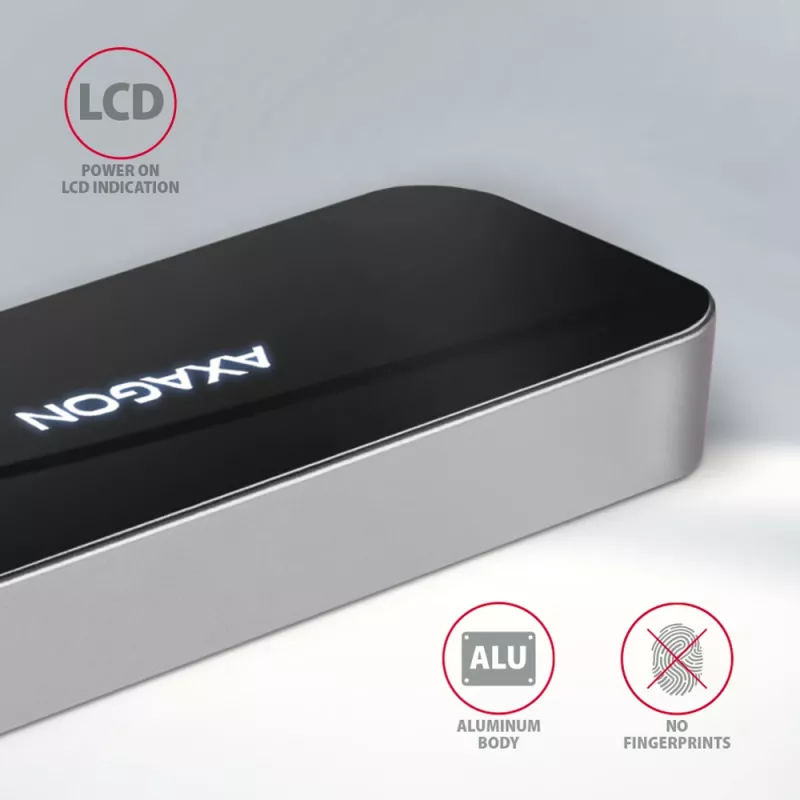 Hub Axagon HMC-6H4A USB 3.2 Gen 1, 4x USB-A, HDMI 4K/30Hz, PD 100W, cabo USB-C de 20 cm