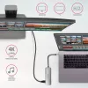 Hub Axagon HMC-HCR3A 3x USB-A + HDMI + SD/microSD USB-C 3.2 Gen 1, cabo de 20 cm, USB 3.2 Gen 1 (3.1 Gen 1) Type-C, cinzento