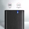 Caixa externa Axagon EEM2-SB2 USB-C 3.2 Gen 2 em metal para discos SSD M.2 NVMe e SATA. Sem parafusos