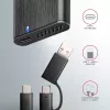 Caixa externa Axagon EEM2-SB2 USB-C 3.2 Gen 2 em metal para discos SSD M.2 NVMe e SATA. Sem parafusos