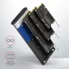 Caixa externa Axagon EEM2-SB2 USB-C 3.2 Gen 2 em metal para discos SSD M.2 NVMe e SATA. Sem parafusos