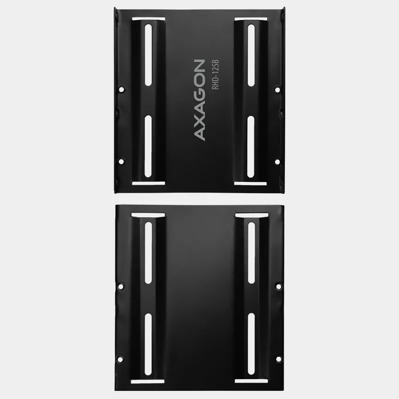 Moldura de montagem Axagon RHD-125B para 1x 2,5 polegadas em baía de 3,5 polegadas - metal preto