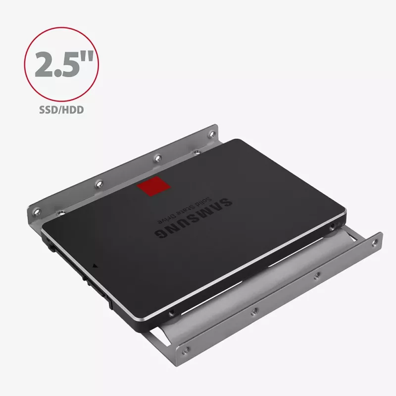 Suporte Axagon RHD-125S para 1x disco HDD/SSD de 2,5 polegadas em baía de 3,5 polegadas, metal, cinzento