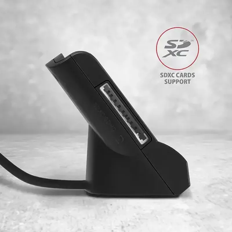 Leitor de cartões smartcard Axagon CRE-SM2 USB 2.0 preto, cabo de 1,3 m