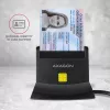 Leitor de cartões smartcard Axagon CRE-SM2 USB 2.0 preto, cabo de 1,3 m