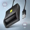 Leitor de cartões smartcard/ID plano Axagon CRE-SM3N USB-A, USB 2.0, 1,3 m, preto, 57 g