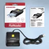 Leitor de cartões smartcard/ID plano Axagon CRE-SM3N USB-A, USB 2.0, 1,3 m, preto, 57 g
