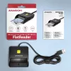 Leitor de cartões smartcard e SD/microSD/SIM plano Axagon CRE-SM3SD USB para interior USB 2.0 preto