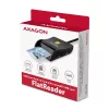 Leitor de cartões smartcard e SD/microSD/SIM plano Axagon CRE-SM3SD USB para interior USB 2.0 preto