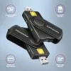 Leitor de cartões smartcard e SD/microSD/SIM PocketReader Axagon CRE-SMP2A USB para interior USB Type-A/USB Type-C preto