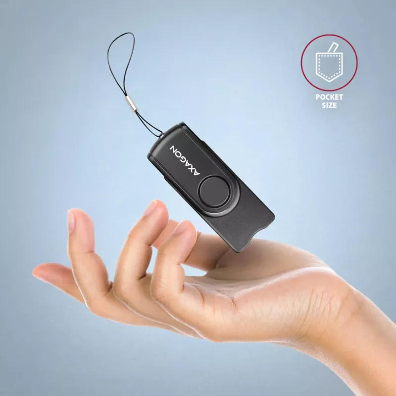 Leitor de cartões smartcard e SD/microSD/SIM PocketReader Axagon CRE-SMP2A USB para interior USB Type-A/USB Type-C preto