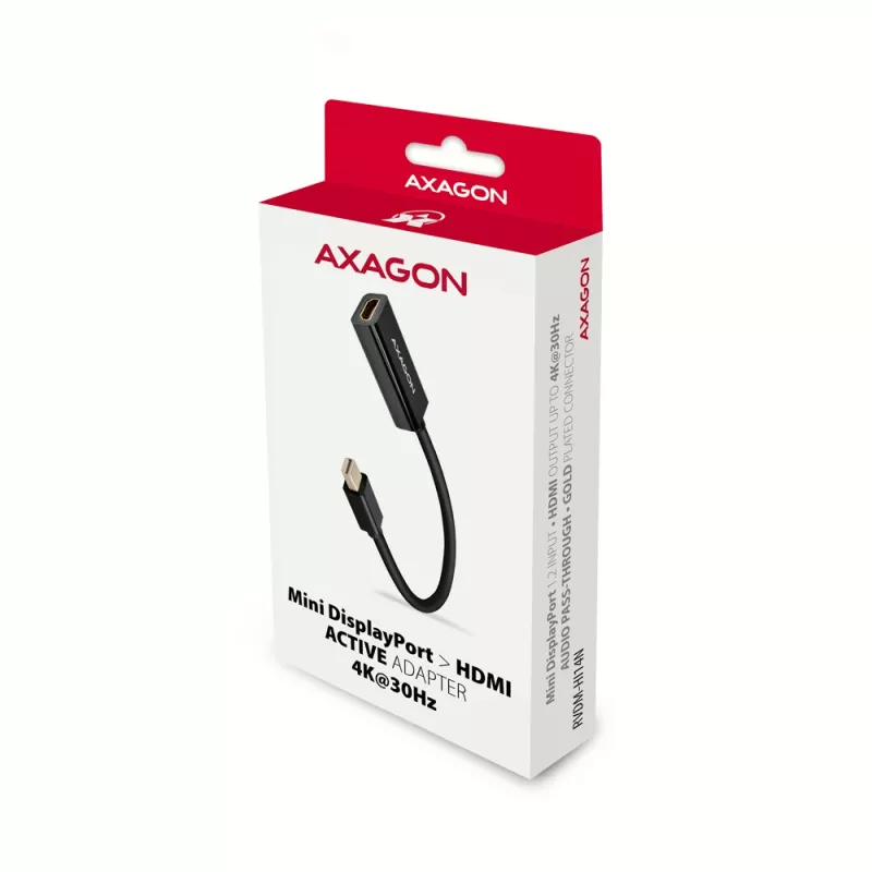 Adaptador Axagon RVDM-HI14N Mini DisplayPort -> HDMI 1.4 4K/30Hz