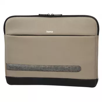 Capa sleeve Hama Terra 39,6 cm (15,6 polegadas) bege 1 bolso frontal
