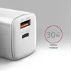 Carregador Axagon ACU-PQ30W QC3.0 30W USB-C branco