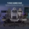 Cadeira gaming universal Corsair T3 RUSH 2023 assento acolchoado cinzento antracite