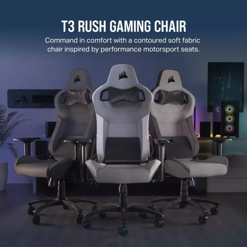 Cadeira gaming para PC Corsair CF-9010058-WW assento em malha cinzento peso máximo do utilizador 120 kg