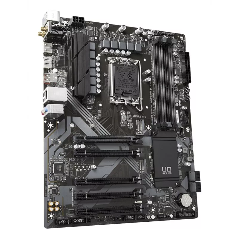 Placa-mãe GIGABYTE B760 DS3H AX DDR4 - Suporta CPUs Intel Core 14, VRM digital 8+2+1 fases, até 5333MHz DDR4 (OC), 2xPCIe 4.0 M.2, Wi-Fi 6E, GbE LAN, USB 3.2 Gen 2