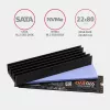 Dissipador passivo de alumínio Axagon CLR-M2L10 para todos os SSD M.2, tamanho 2280, 10 mm de altura.