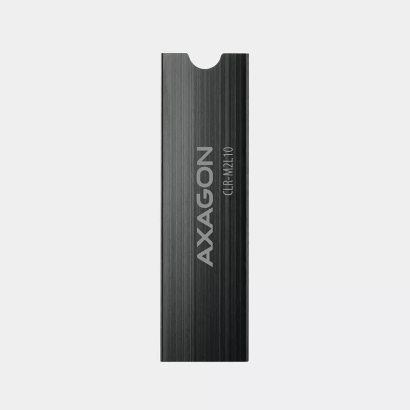 Dissipador passivo de alumínio Axagon CLR-M2L10 para todos os SSD M.2, tamanho 2280, 10 mm de altura.