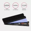 Dissipador passivo de alumínio Axagon CLR-M2L6 para todos os SSD M.2, tamanho 2280, altura 6 mm