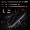 Dissipador passivo de alumínio Axagon CLR-M2XL para unidades SSD M.2 de um e dois lados, tamanho 2280, altura 36 mm