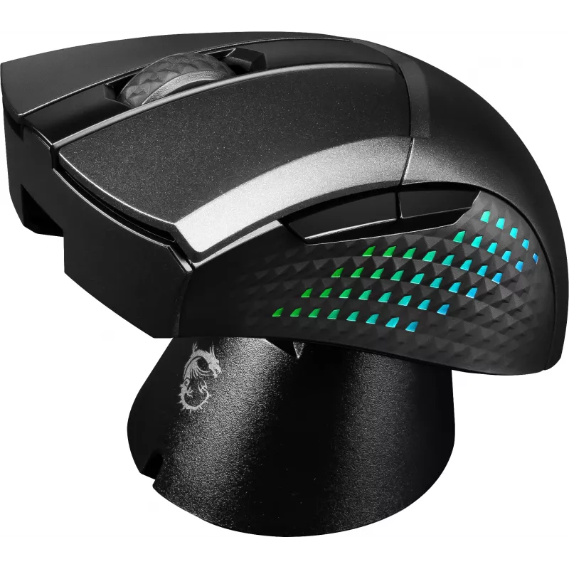 Rato MSI CLUTCH GM51 LIGHTWEIGHT WIRELESS Gaming destro RF + Bluetooth + USB Type-C ótico 26000 DPI