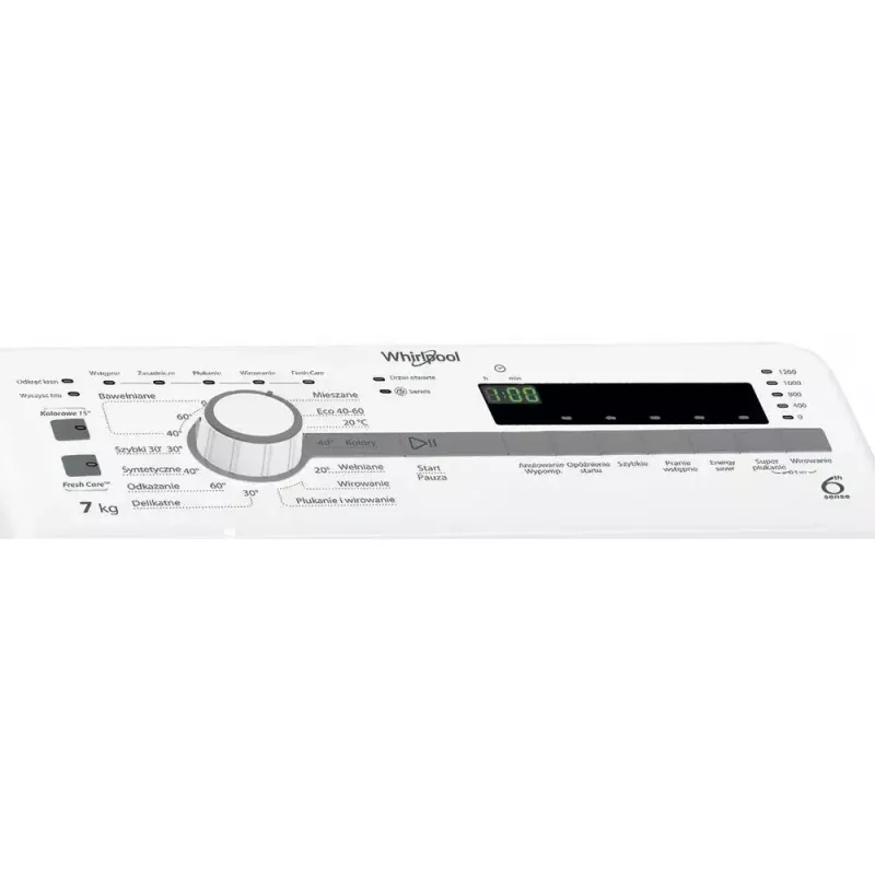 Whirlpool NTDLR 7220SS PL/N máquina de lavar roupa de carga superior, de instalação livre, 7 kg, 1200 rpm, classe energética E