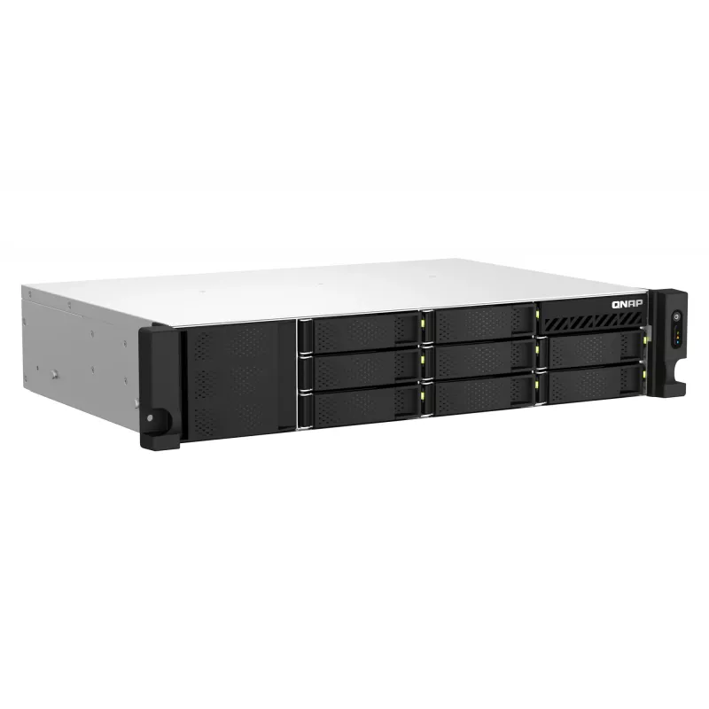 QNAP TS-864EU-RP-8G NAS/servidor de armazenamento rack (2U) Intel® Celeron® N5095 8 GB DDR4 0 TB QNAP Turbo System preto