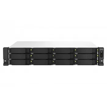 QNAP TS-1264U-RP NAS rack (2U) Intel® Celeron® 8 GB DDR4 0 TB QNAP QTS alumínio, preto