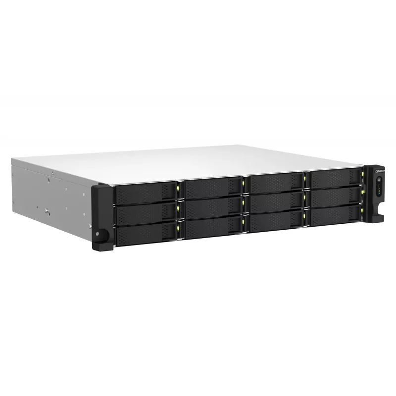 QNAP TS-1264U-RP NAS rack (2U) Intel® Celeron® 8 GB DDR4 0 TB QNAP QTS alumínio, preto