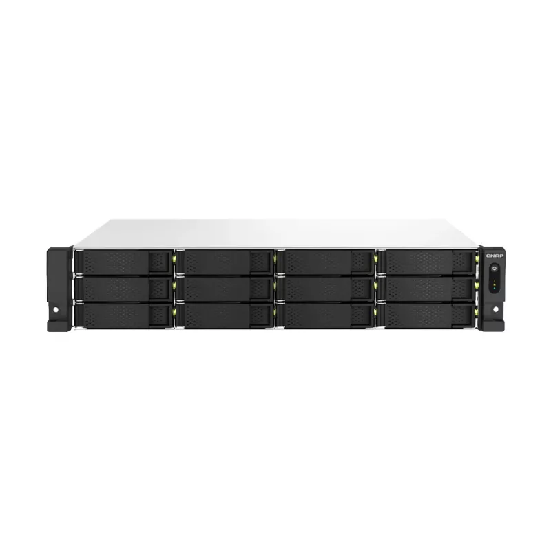 QNAP TS-1264U-RP NAS rack (2U) Intel® Celeron® 8 GB DDR4 0 TB QNAP QTS alumínio, preto