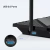 Router TP-Link Archer AX5400 Multi-Gigabit WiFi 6, Wi-Fi 6 (802.11ax), dual band (2,4 GHz / 5 GHz), Ethernet LAN, preto, router de secretária/coluna