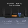 Router TP-Link Archer AX5400 Multi-Gigabit WiFi 6, Wi-Fi 6 (802.11ax), dual band (2,4 GHz / 5 GHz), Ethernet LAN, preto, router de secretária/coluna