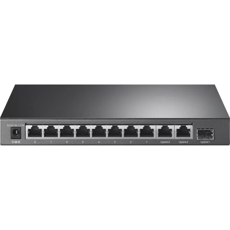 TP-Link Switch Desktop 8 portas 10/100Mbit/s + 3 portas Gigabit com 8 portas PoE+