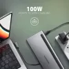 Docking station Axagon HMC-4KX3 Hub USB-C 5Gbps, 3x USB-A, 2x HDMI, DP, RJ-45, SD/microSD, Áudio, PD 100W, Cabo 40cm