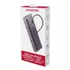 Docking station Axagon HMC-4KX3 Hub USB-C 5Gbps, 3x USB-A, 2x HDMI, DP, RJ-45, SD/microSD, Áudio, PD 100W, Cabo 40cm
