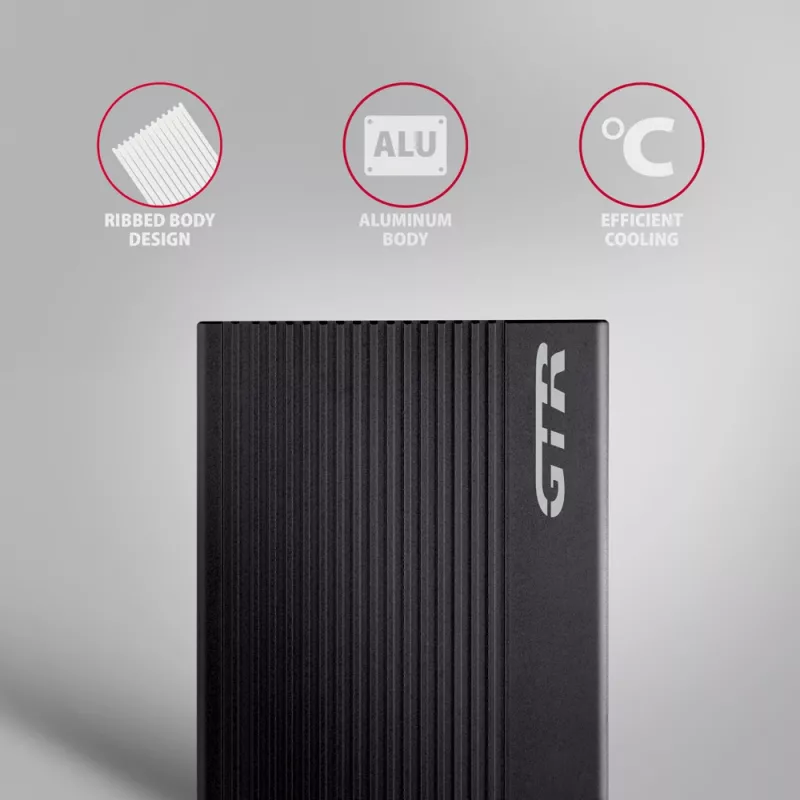 Caixa HDD/SSD Axagon EE25-GTR USB-C 3.2 Gen 2 Preto 2,5 polegadas