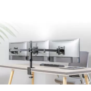 Suporte de mesa para monitor Gembird MA-D3-01, suporte de mesa 1 braço, VESA 75x75–100x100, até 7 kg, para ecrãs 17–27 polegadas, preto