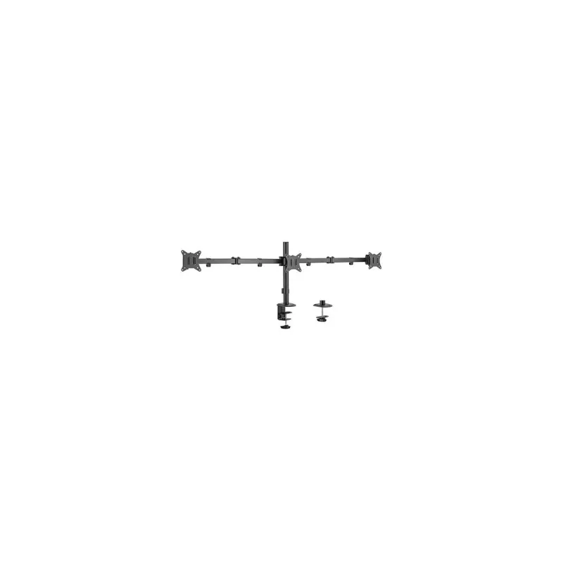 Gembird MA-D3-01 suporte de secretária ajustável para 3 monitores, 17–27 polegadas, até 7 kg
