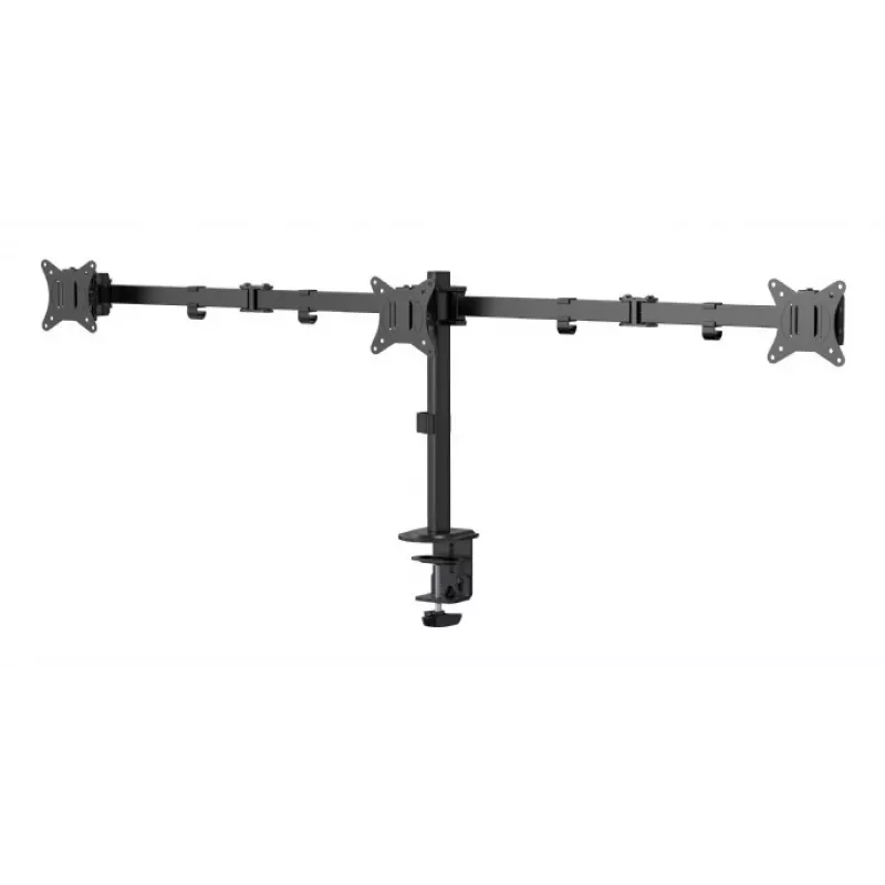 Gembird MA-D3-01 suporte de secretária ajustável para 3 monitores, 17–27 polegadas, até 7 kg