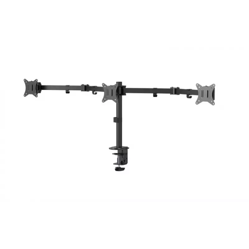 Gembird MA-D3-01 suporte de secretária ajustável para 3 monitores, 17–27 polegadas, até 7 kg