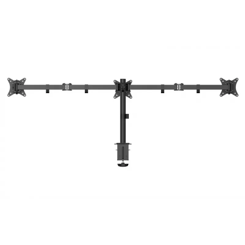 Gembird MA-D3-01 suporte de secretária ajustável para 3 monitores, 17–27 polegadas, até 7 kg
