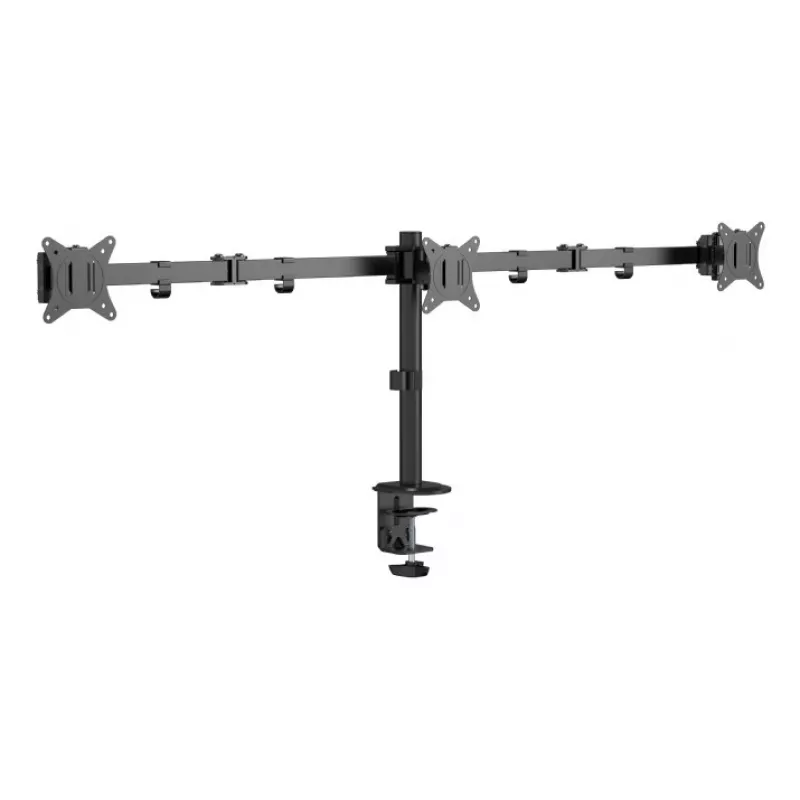 Gembird MA-D3-01 suporte de secretária ajustável para 3 monitores, 17–27 polegadas, até 7 kg