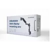 Suporte de monitor GEMBIRD MA-DA1P-01 — suporte de mesa de 1 braço para ecrãs 17–32 polegadas, VESA 75x75–100x100, carga máx. 9 kg, preto